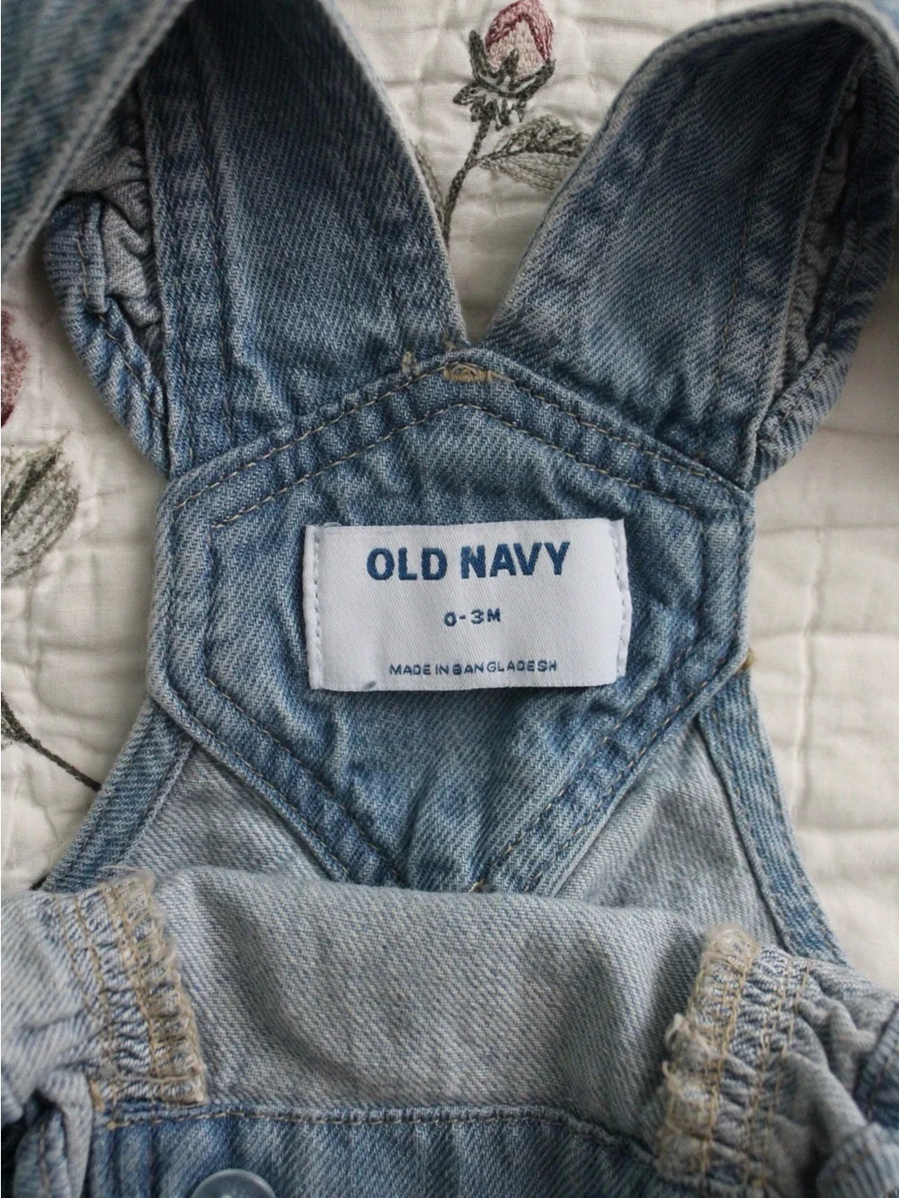Old Navy Light Blue Denim Ruffle Strap Baby Overalls